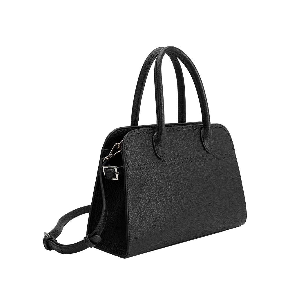 Marlo Black Recycled Vegan Leather Crossbody Bag