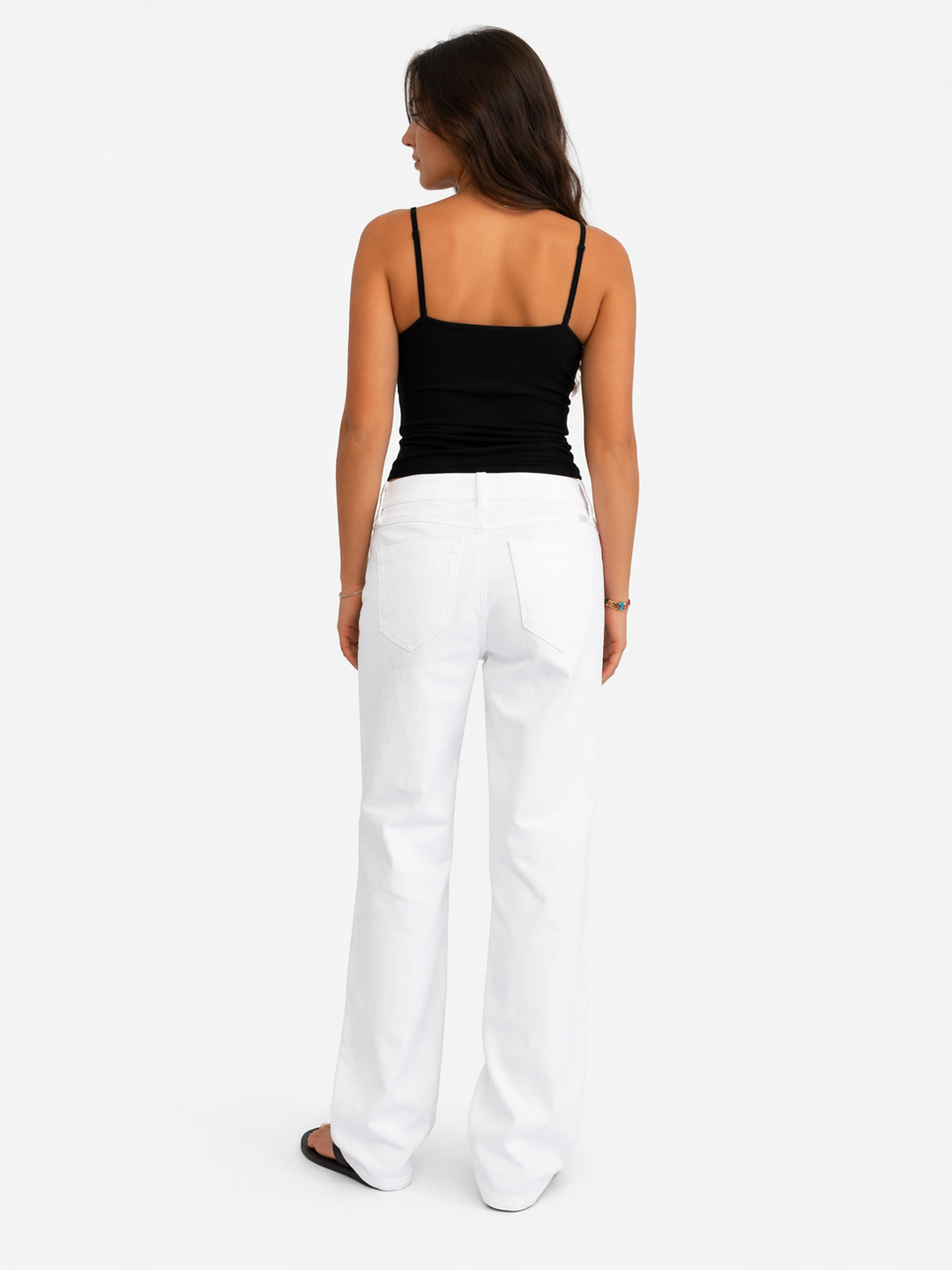 Petite 28" Eco-Friendly Wide Leg Jeans in White