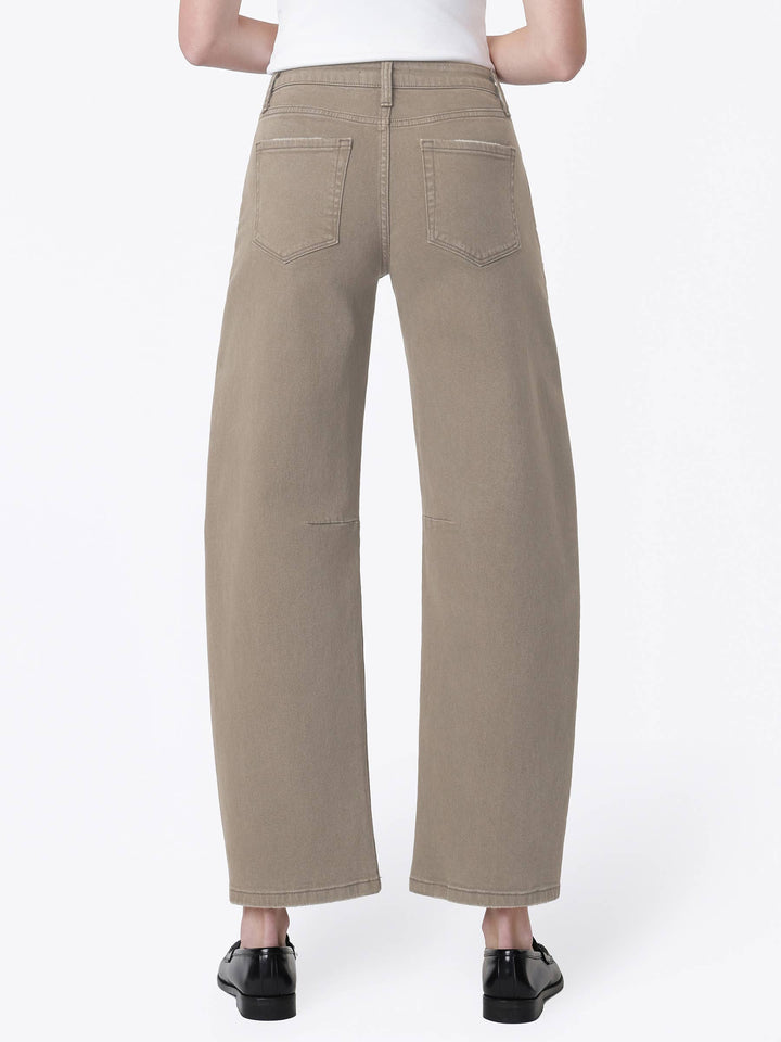 High Rise Darted Wide Leg Barrel Jeans