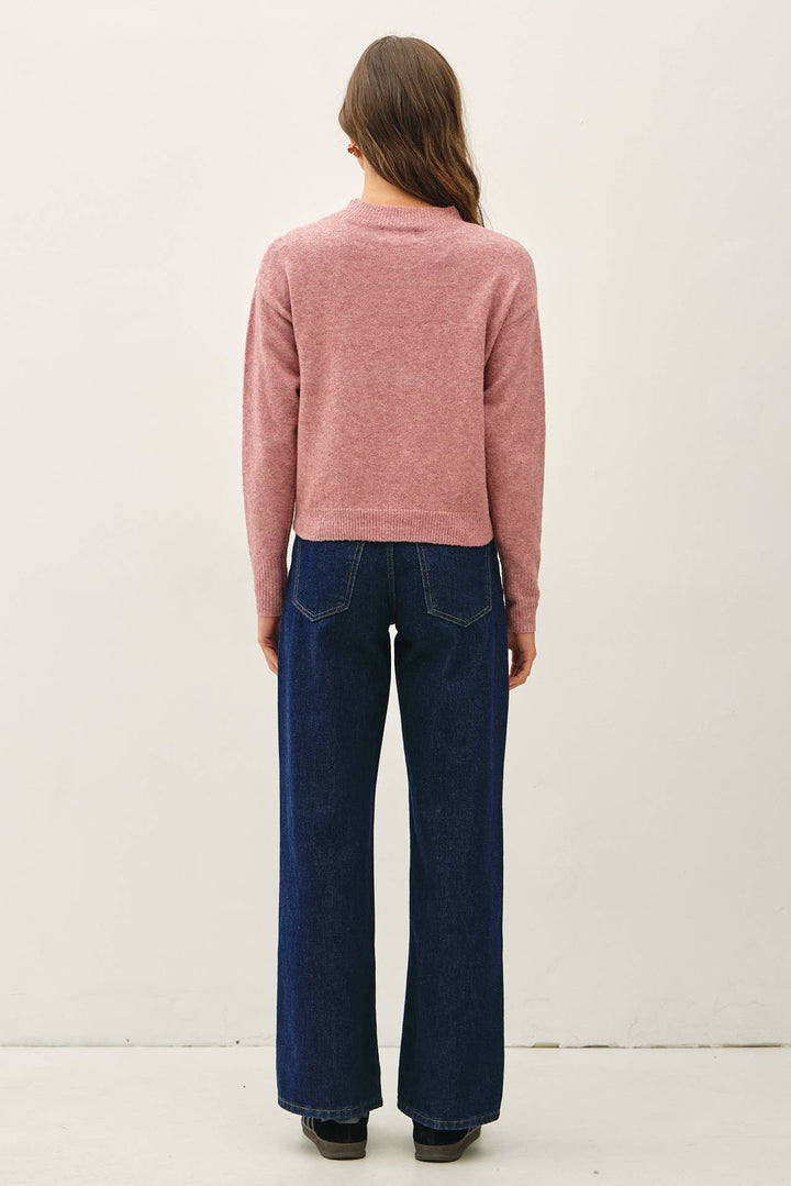 Classic Crew Neck Long Sleeve Knit Sweater