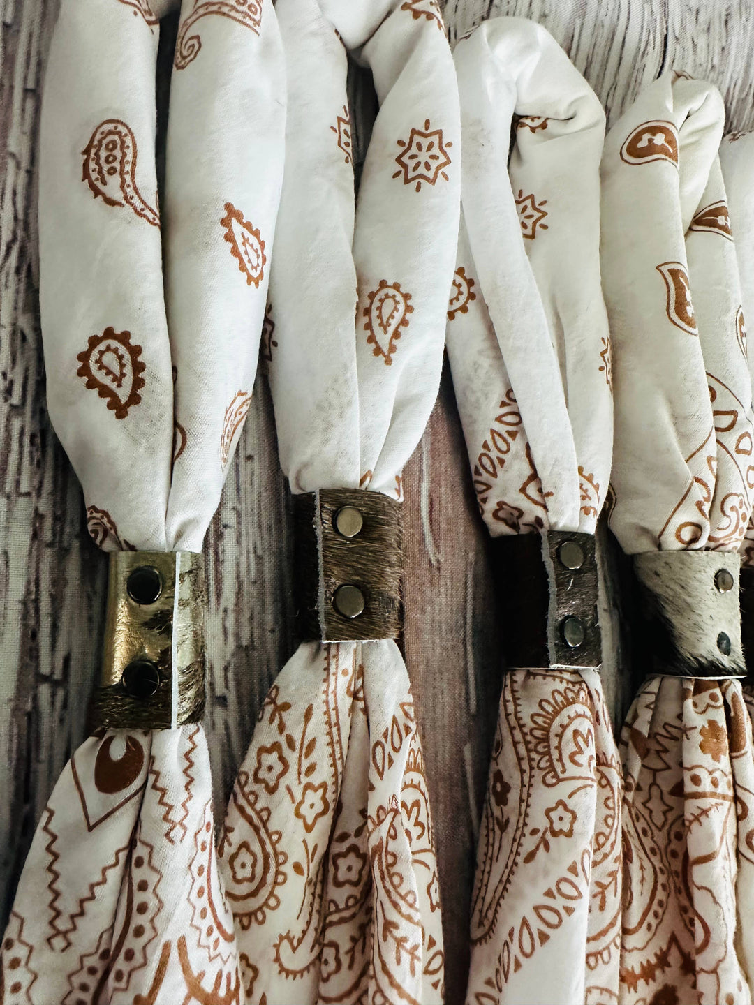 Vintage White Hand Dyed Bandana