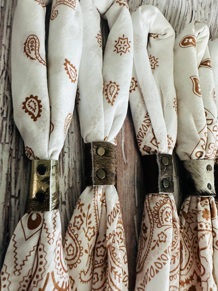 Vintage White Hand Dyed Bandana