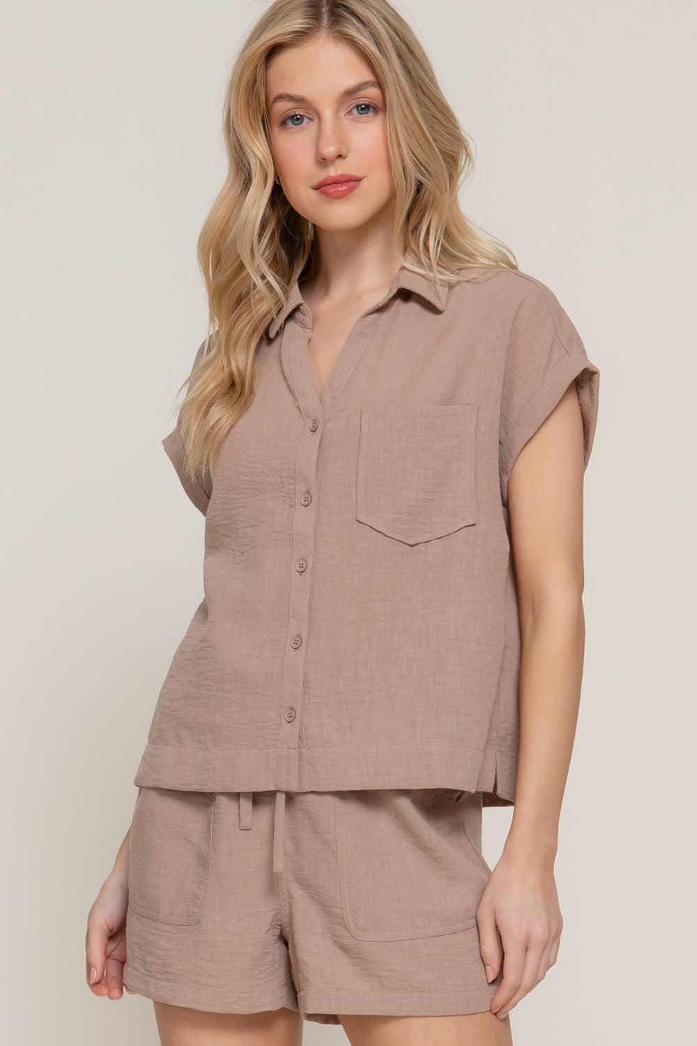 Linen Drawstring Shorts