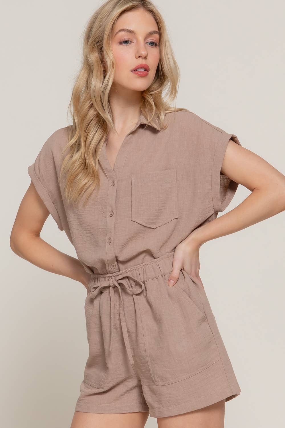 Linen Drawstring Shorts