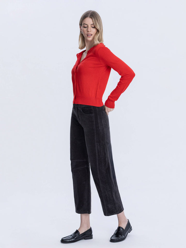 High Rise Corduroy Barrel Jeans