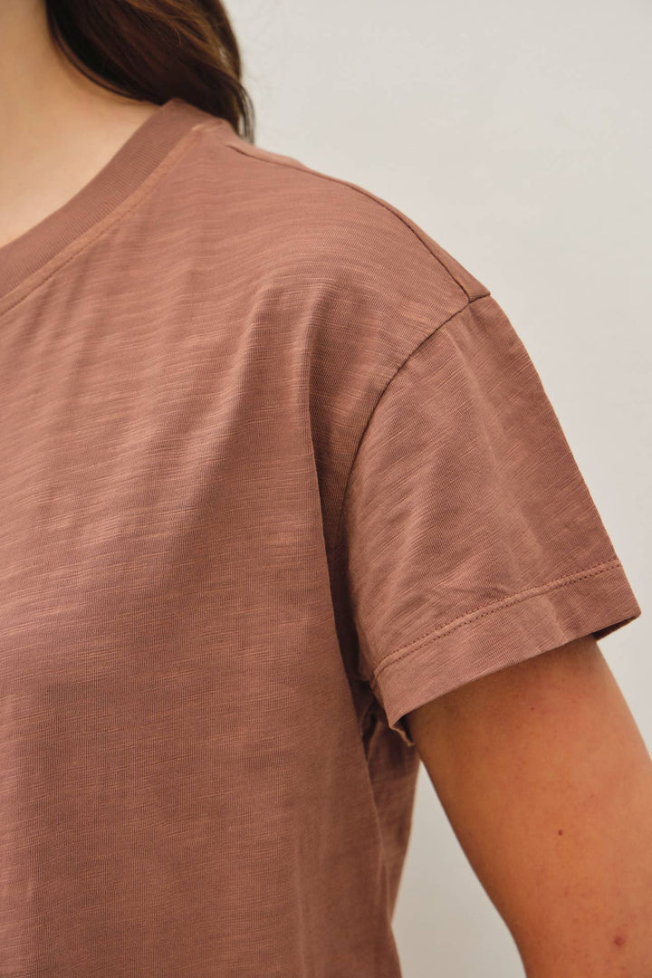 Garment Dyed Cotton Slub Short Sleeve Tee