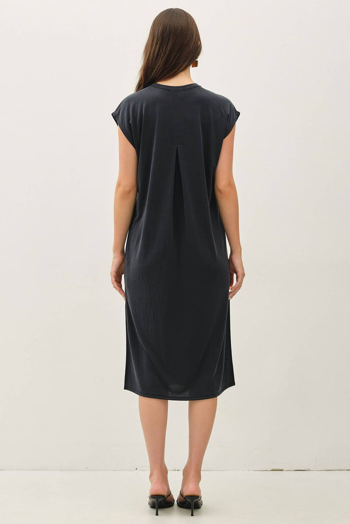 Modal Cap Sleeve Midi Dress