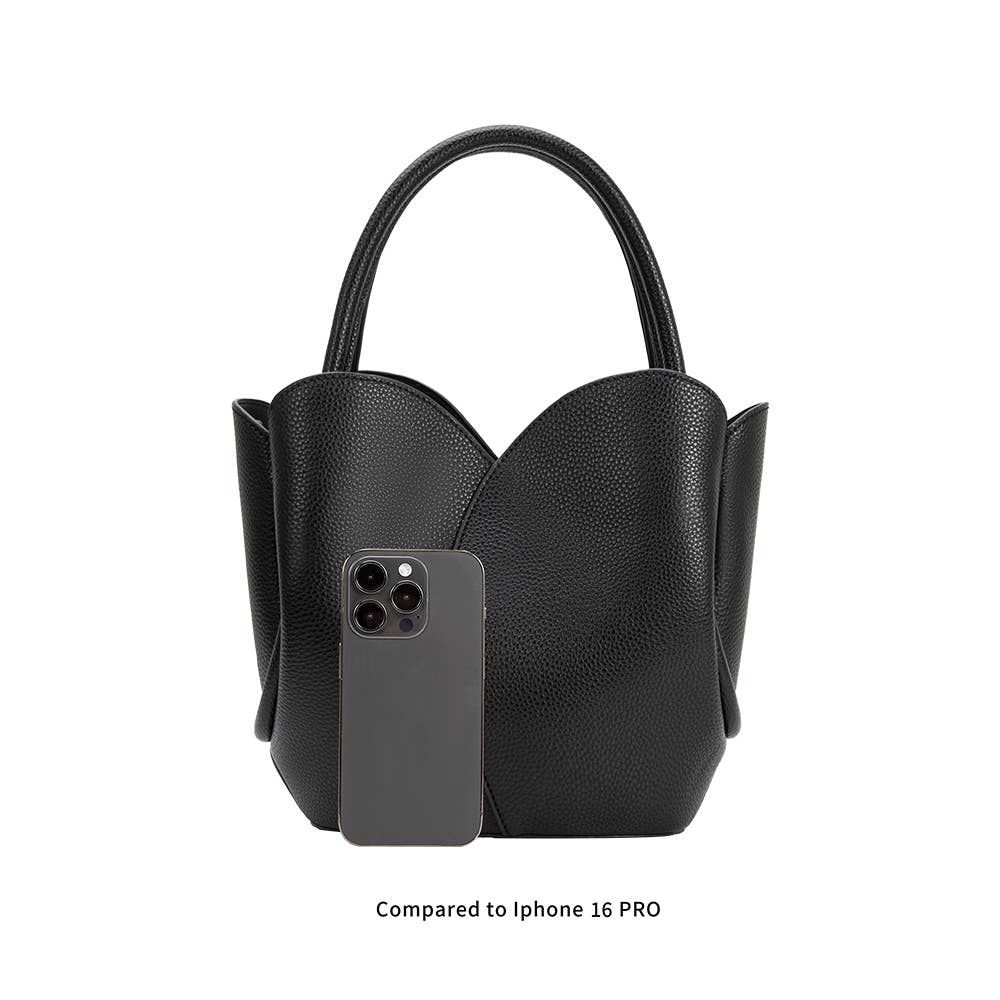 Tulip Mushroom Recycled Vegan Leather Top Handle Bag