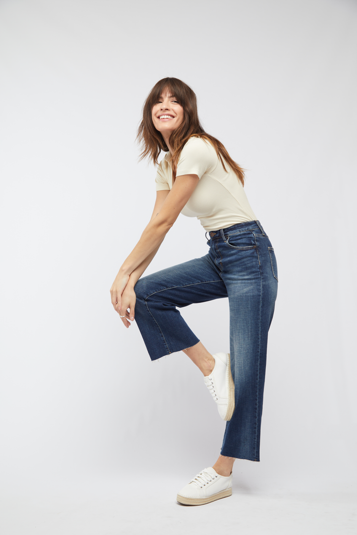 Aberdeen Ankle Crop High Rise Jean, Dark Aged Vintage, 24.5”