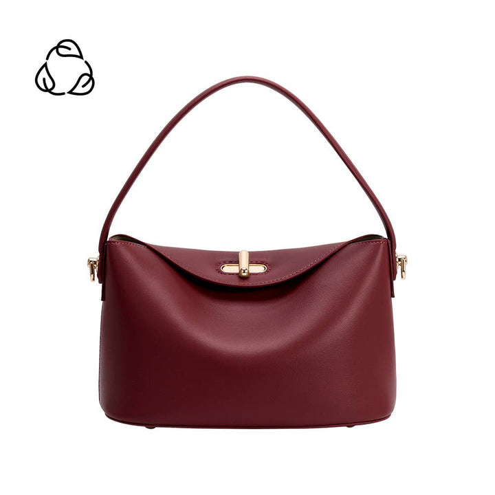 Lana Burgundy Recycled Vegan Leather Crossbody