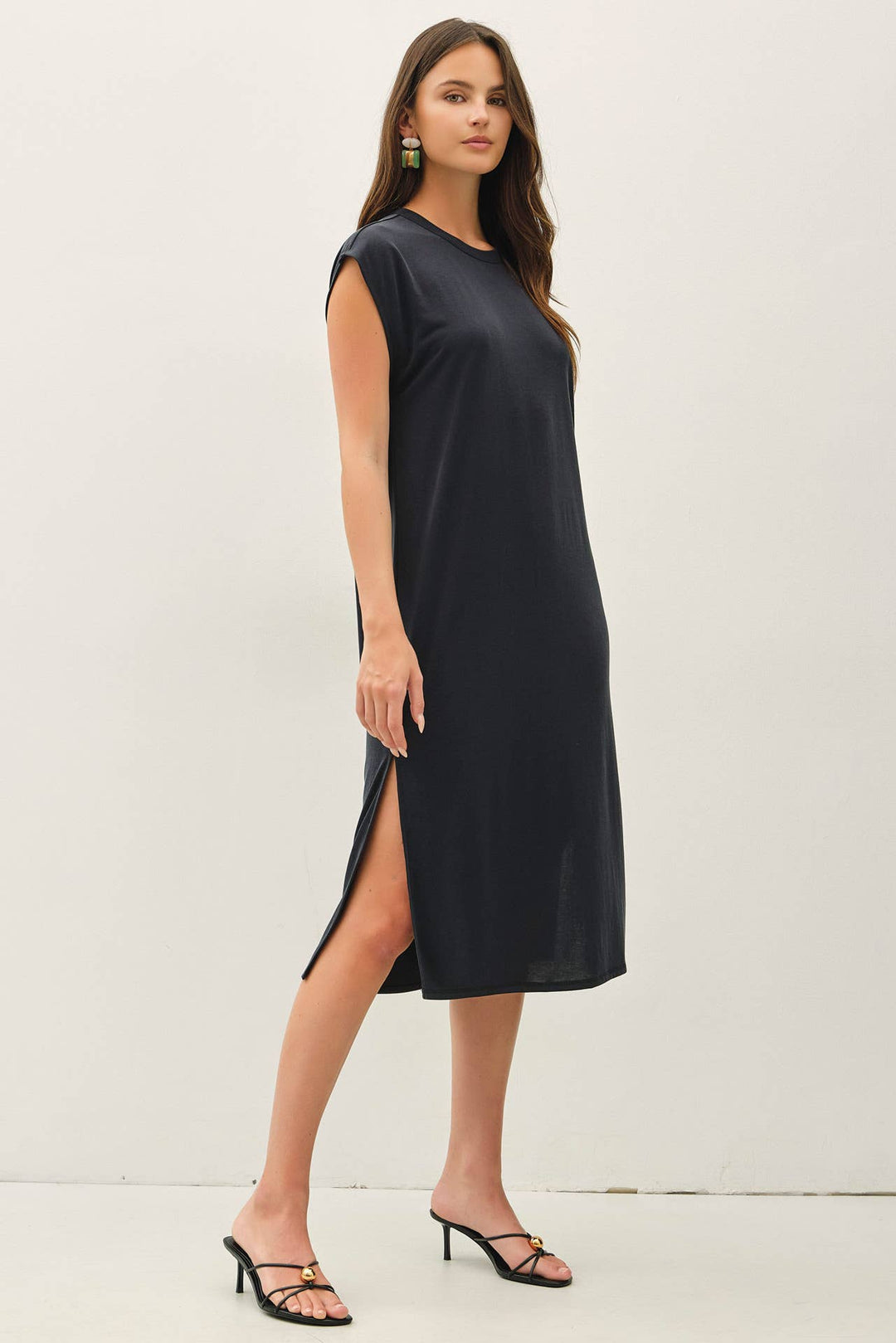 Modal Cap Sleeve Midi Dress