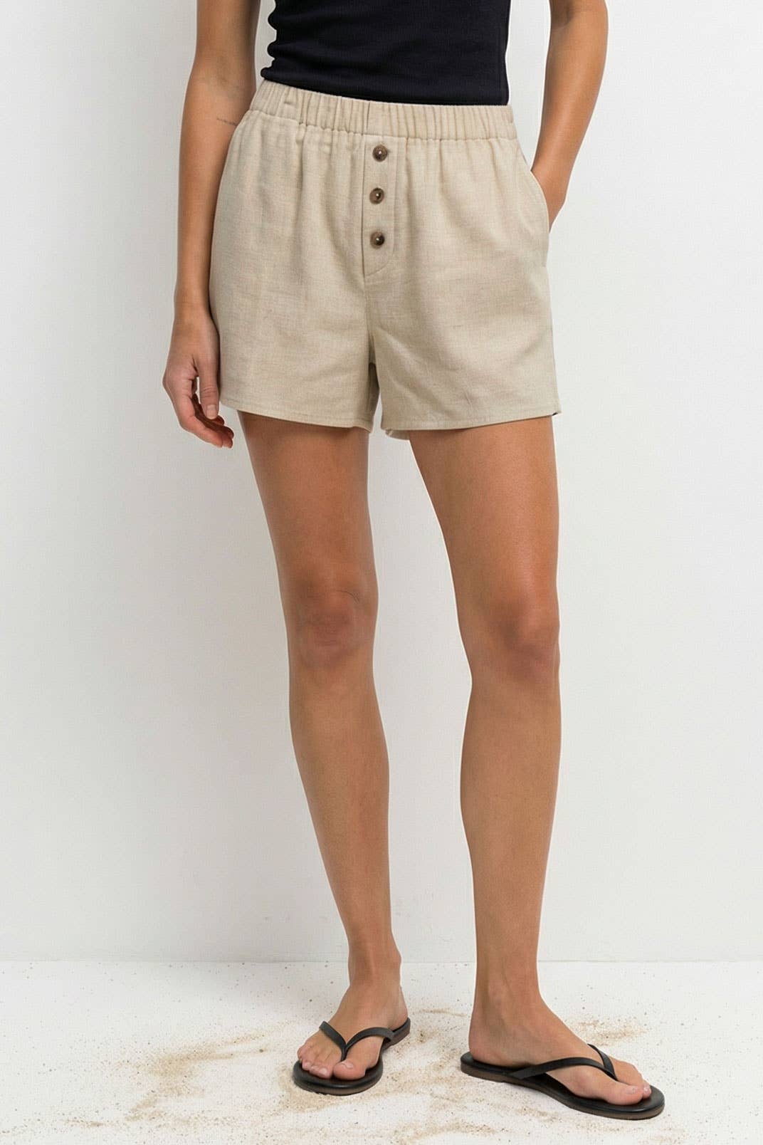Effortless Pull-on Woven Textured Shorts