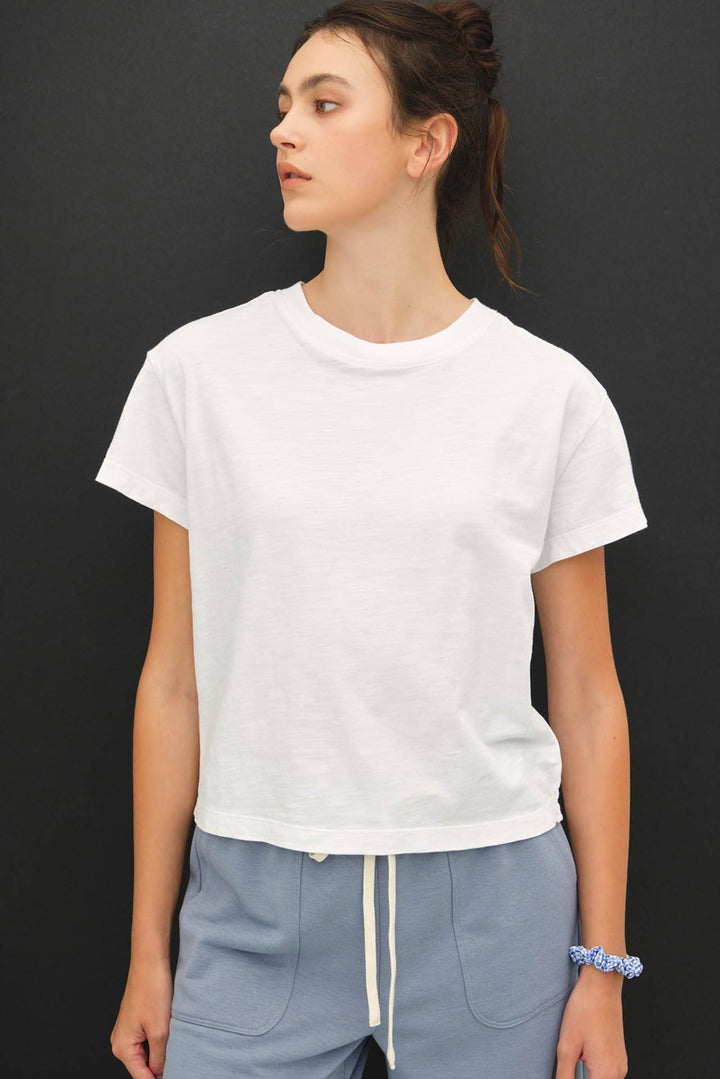 Garment Dyed Cotton Slub Short Sleeve Tee