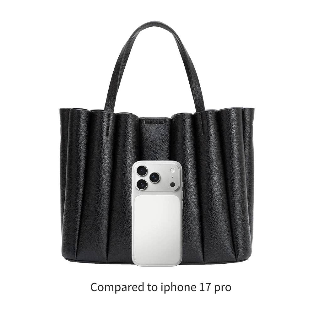 Adela Ivory Recycled Vegan Leather Tote Bag