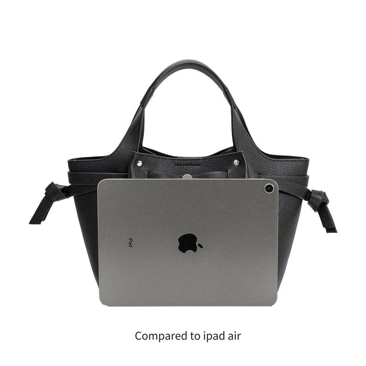 Avril Caramel Recycled Vegan Leather Top Handle Bag