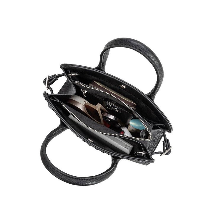 Marlo Black Recycled Vegan Leather Crossbody Bag