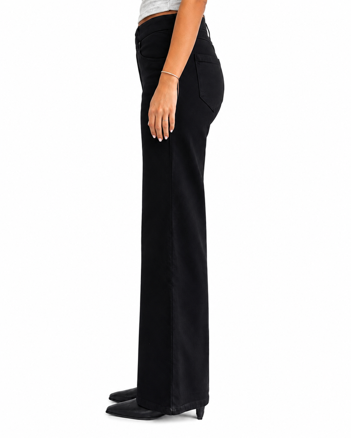Petite 28" Better Butter Wide Leg Jeans in Black