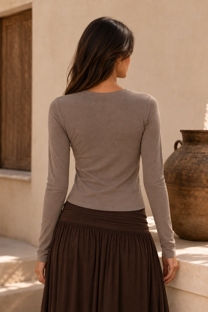 Alexis Fitted Long Sleeve Top