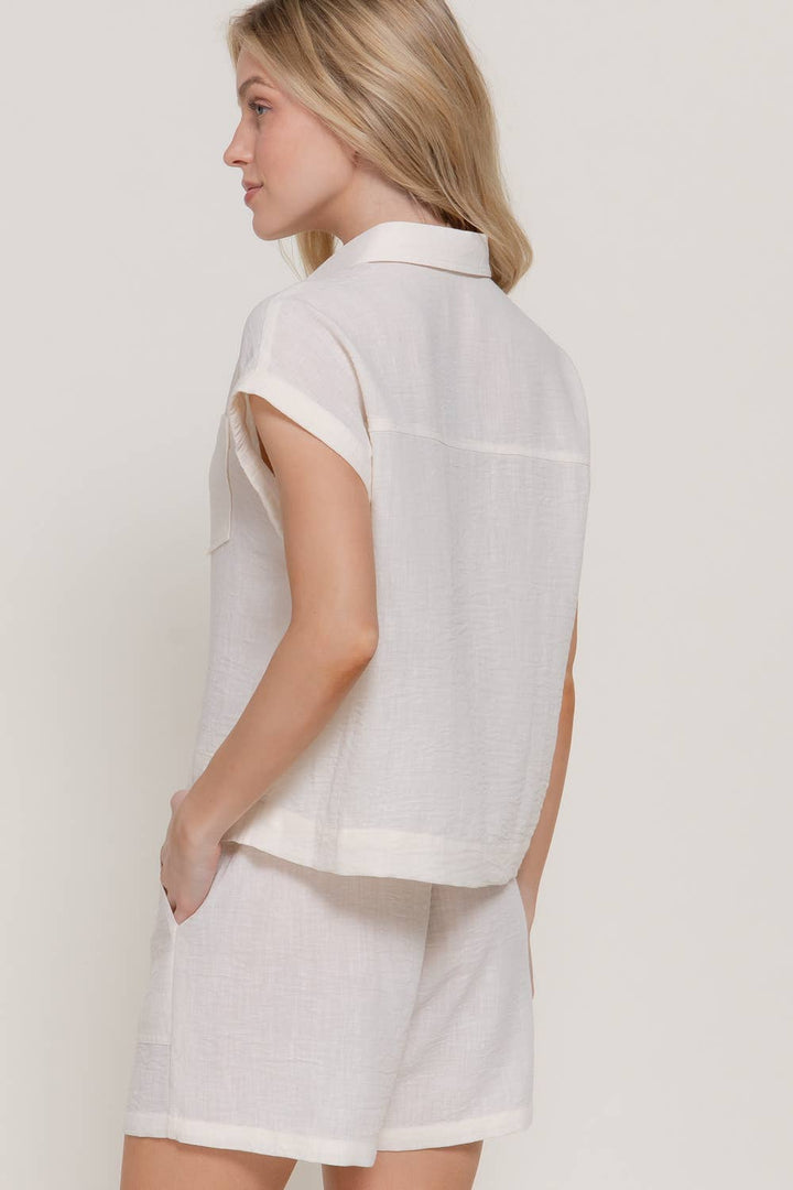 Linen Drawstring Shorts