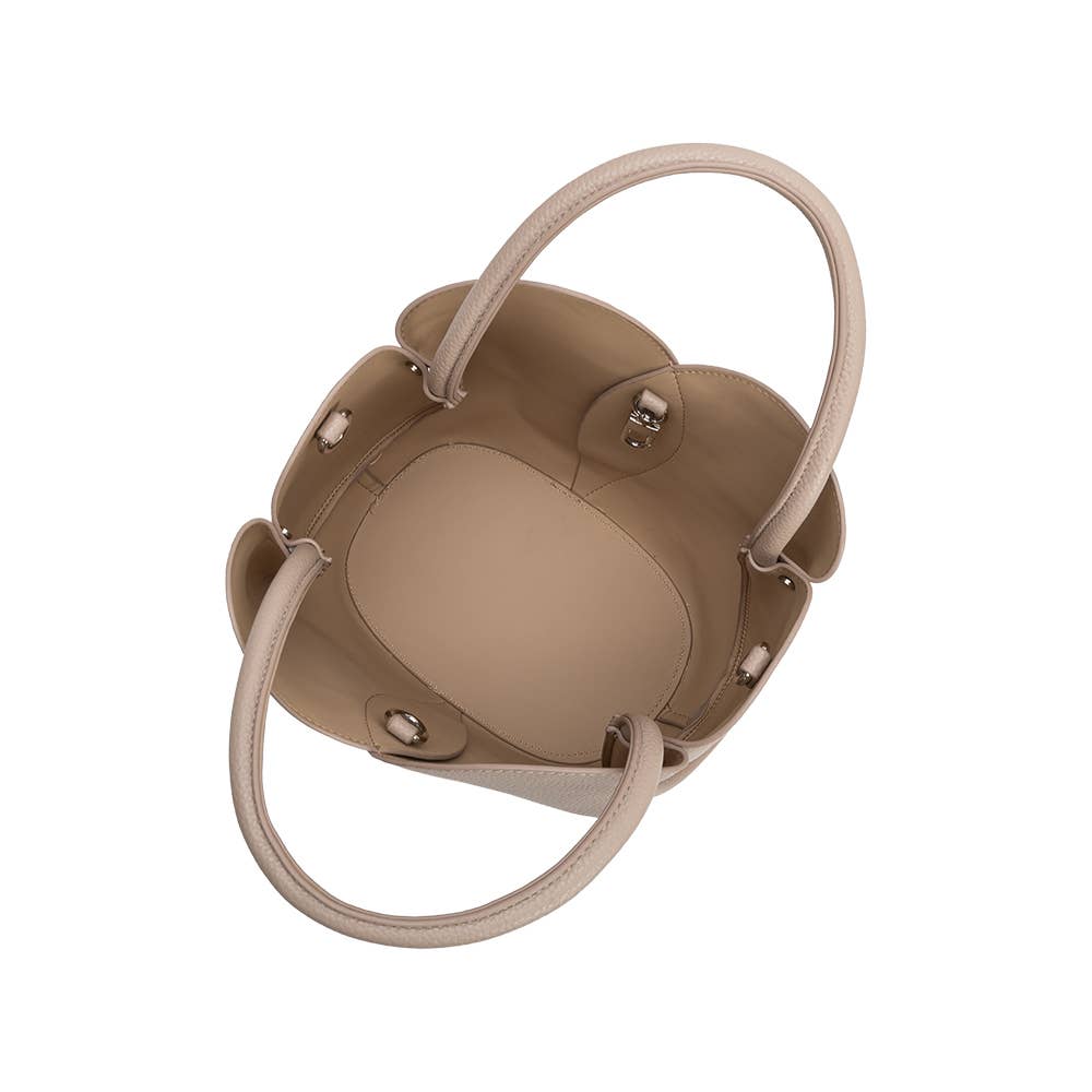 Tulip Mushroom Recycled Vegan Leather Top Handle Bag