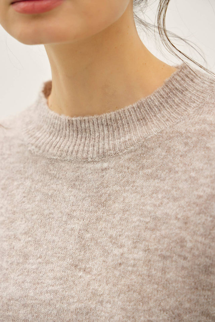 Classic Crew Neck Long Sleeve Knit Sweater