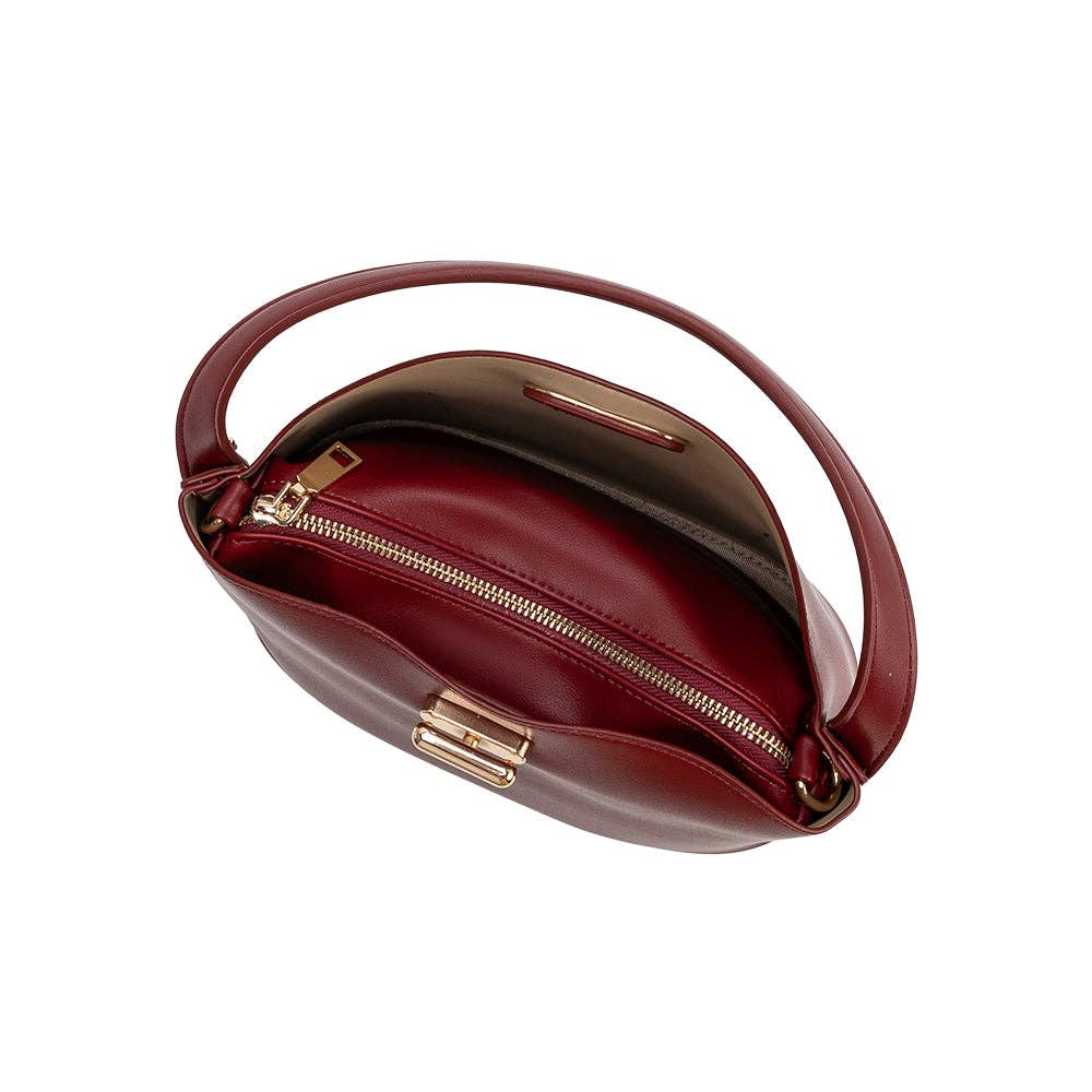Lana Burgundy Recycled Vegan Leather Crossbody