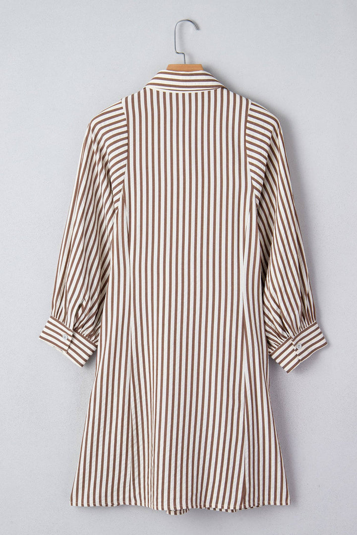 Knot Waist Shirt Dress