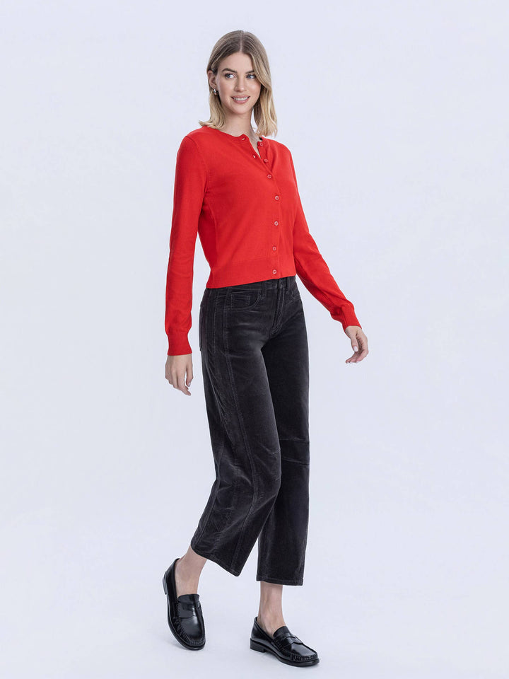 High Rise Corduroy Barrel Jeans