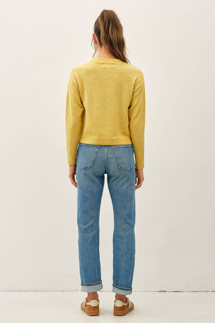 Classic Crew Neck Long Sleeve Knit Sweater