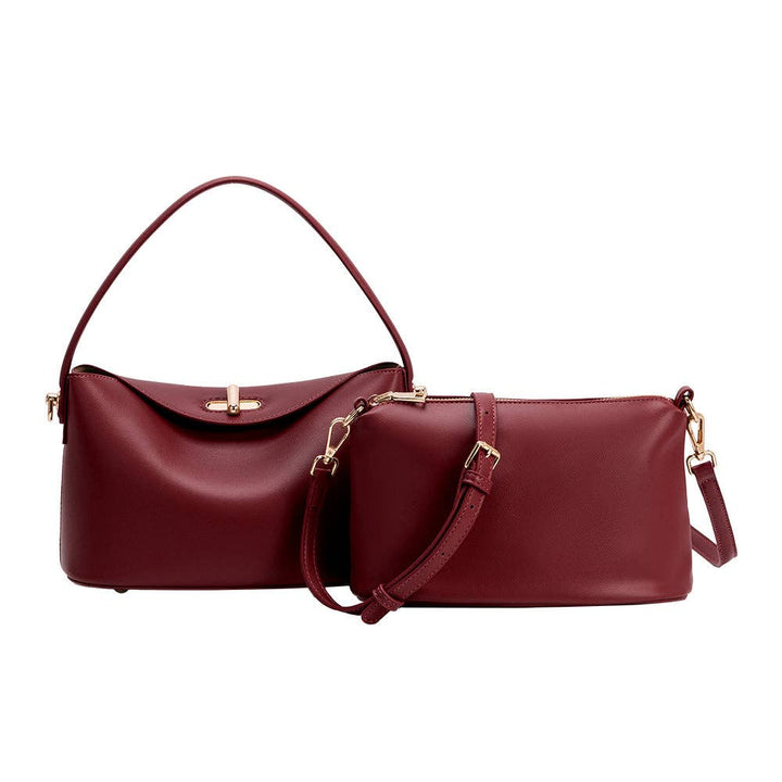 Lana Burgundy Recycled Vegan Leather Crossbody