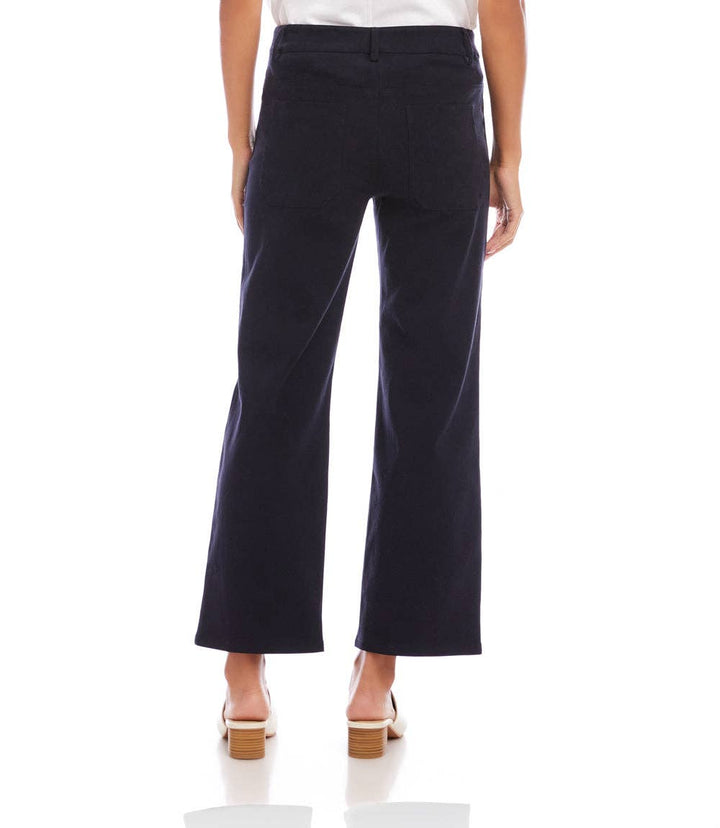 Petite Size Lauren Patch Pocket Cropped Pants in Navy