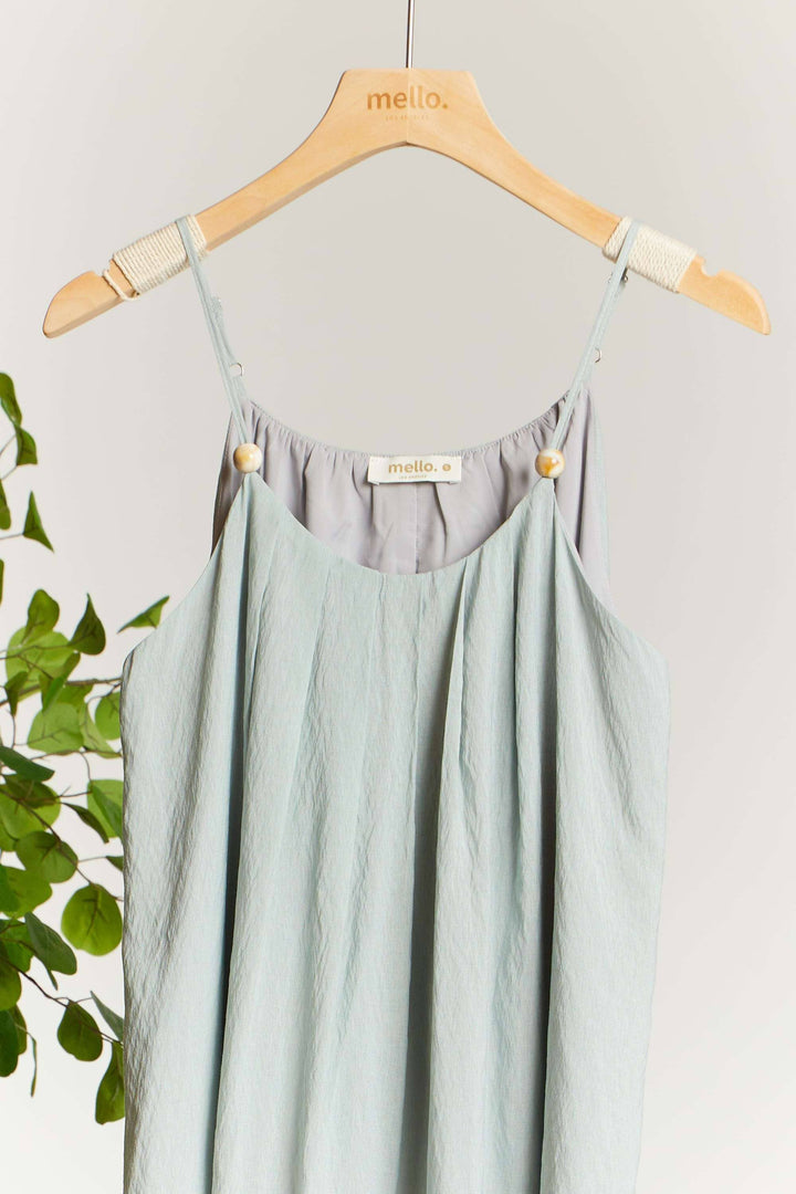 Sheer Maxi Dress with Beaded Strap