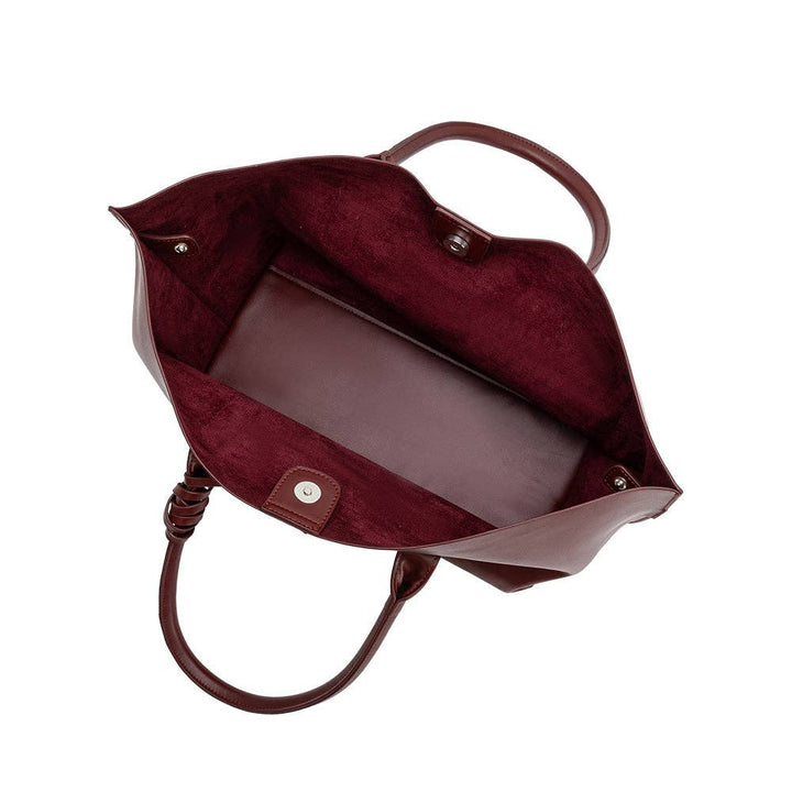 Astrid Burgundy Recycled Vegan Leather Tote Bag