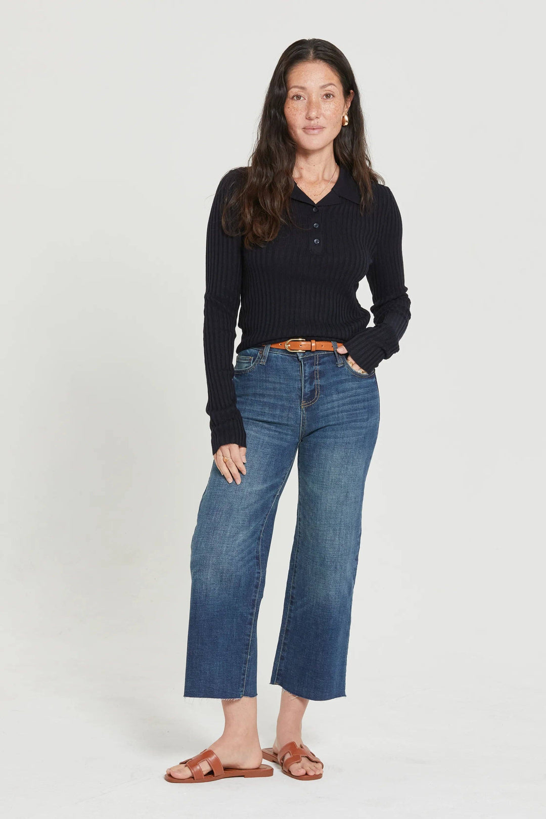 Aberdeen Ankle Crop High Rise Jean, Dark Aged Vintage, 24.5”