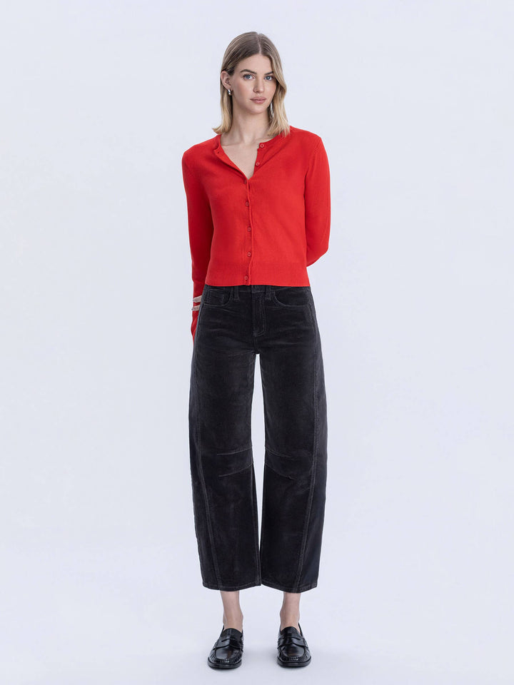 High Rise Corduroy Barrel Jeans