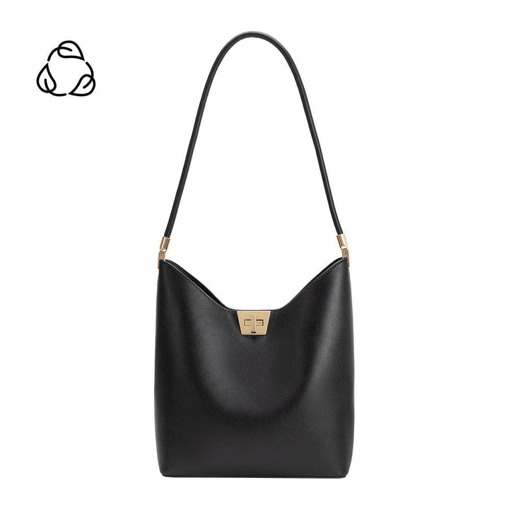 Billie Black Recycled Vegan Leather Tote Bag