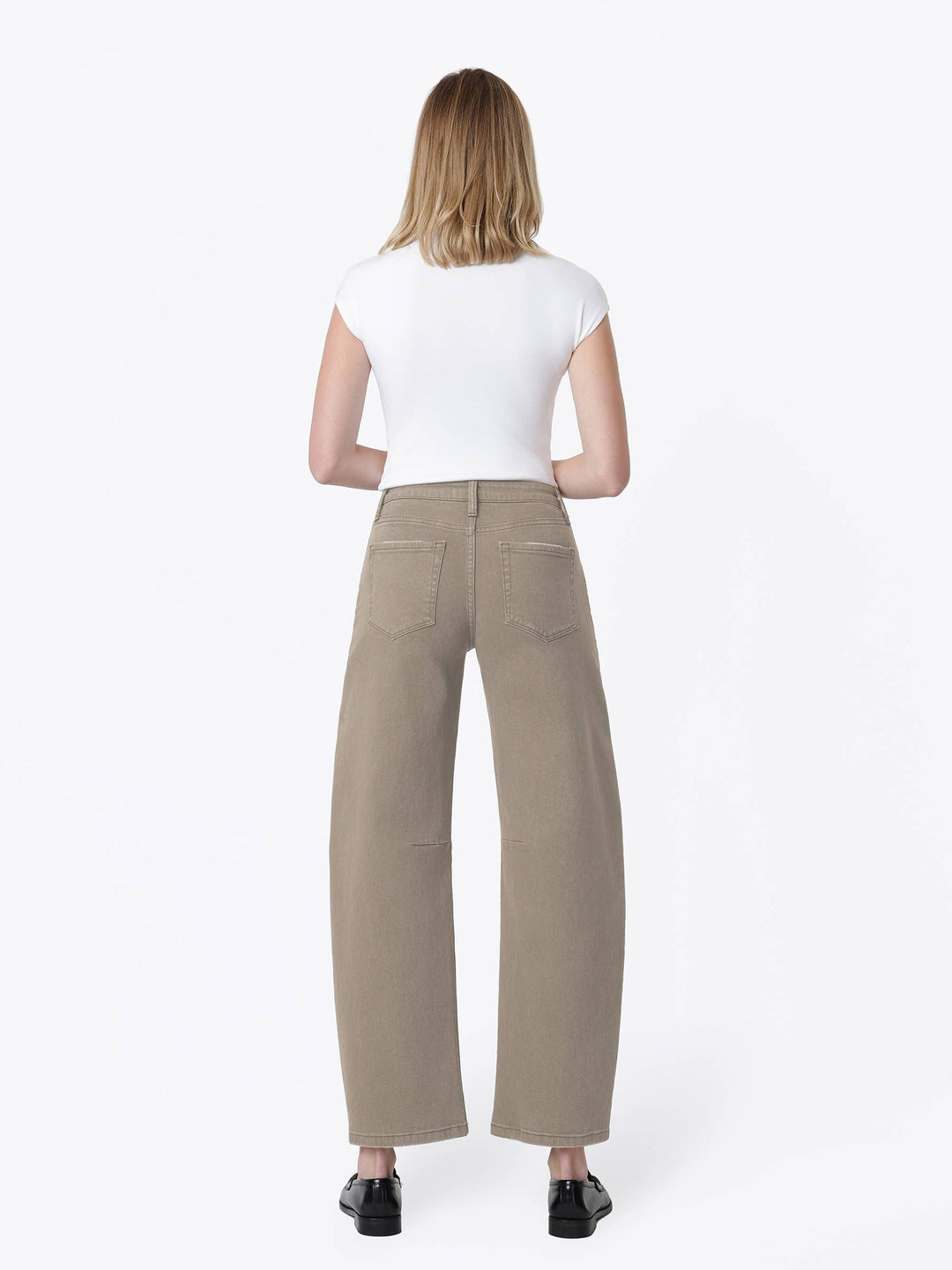 High Rise Darted Wide Leg Barrel Jeans