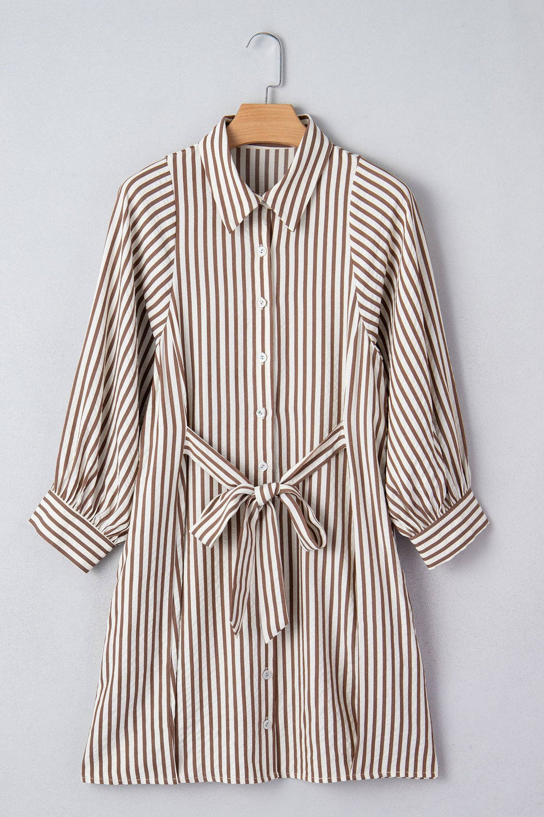 Knot Waist Shirt Dress