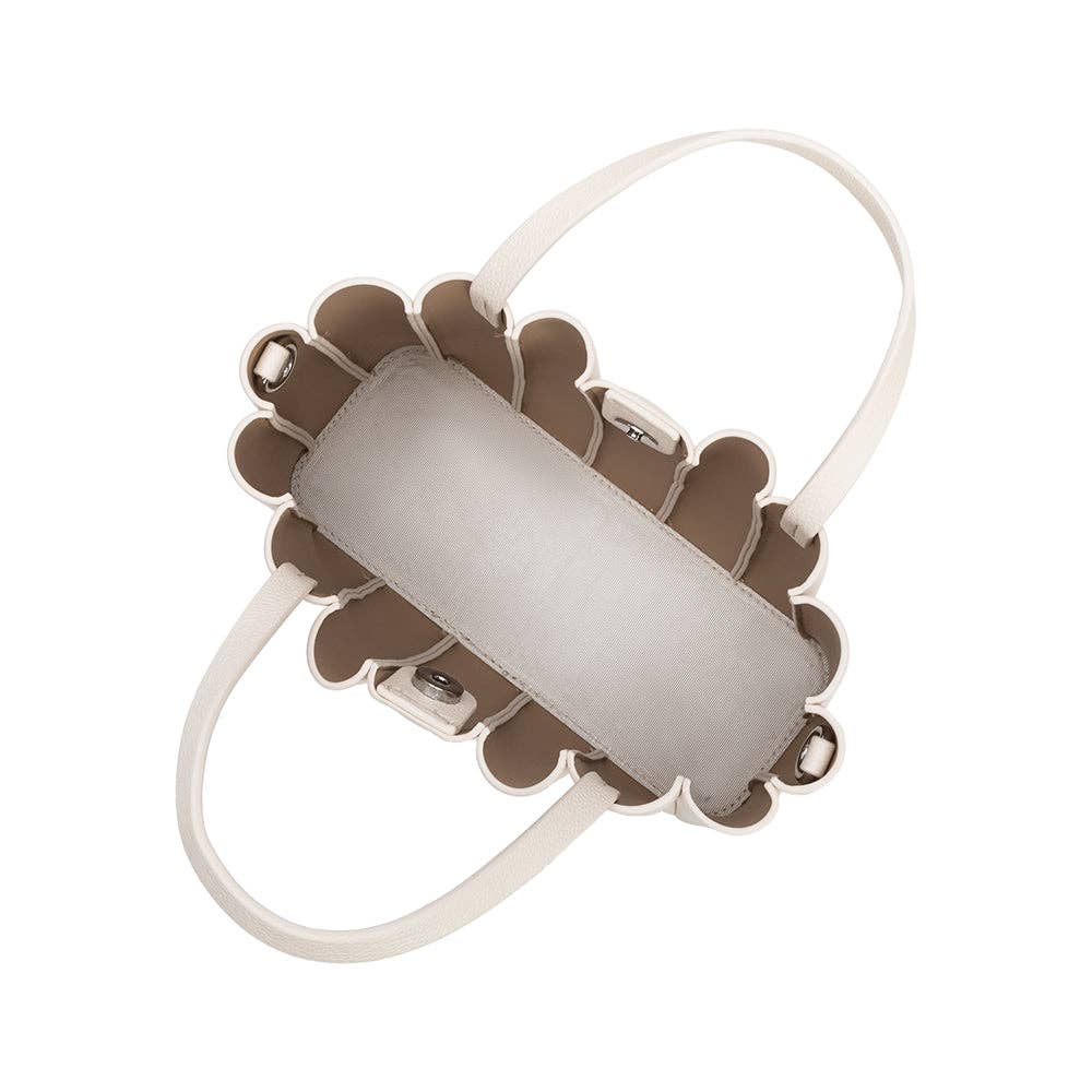 Adela Ivory Recycled Vegan Leather Tote Bag