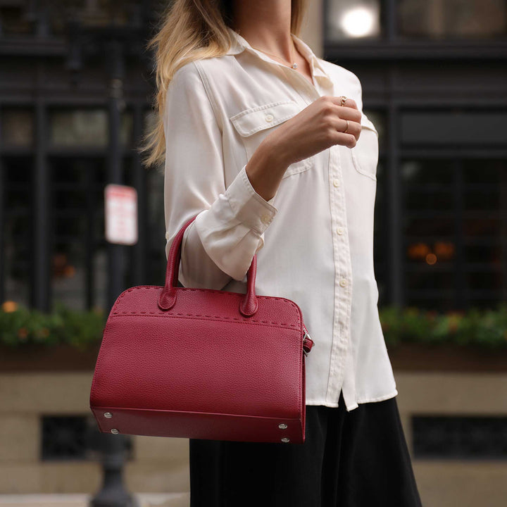 Marlo Black Recycled Vegan Leather Crossbody Bag
