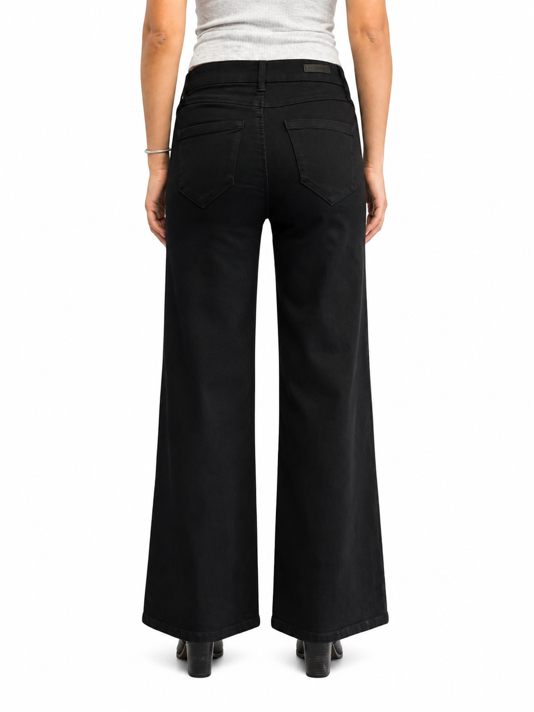 Petite 28" Better Butter Wide Leg Jeans in Black