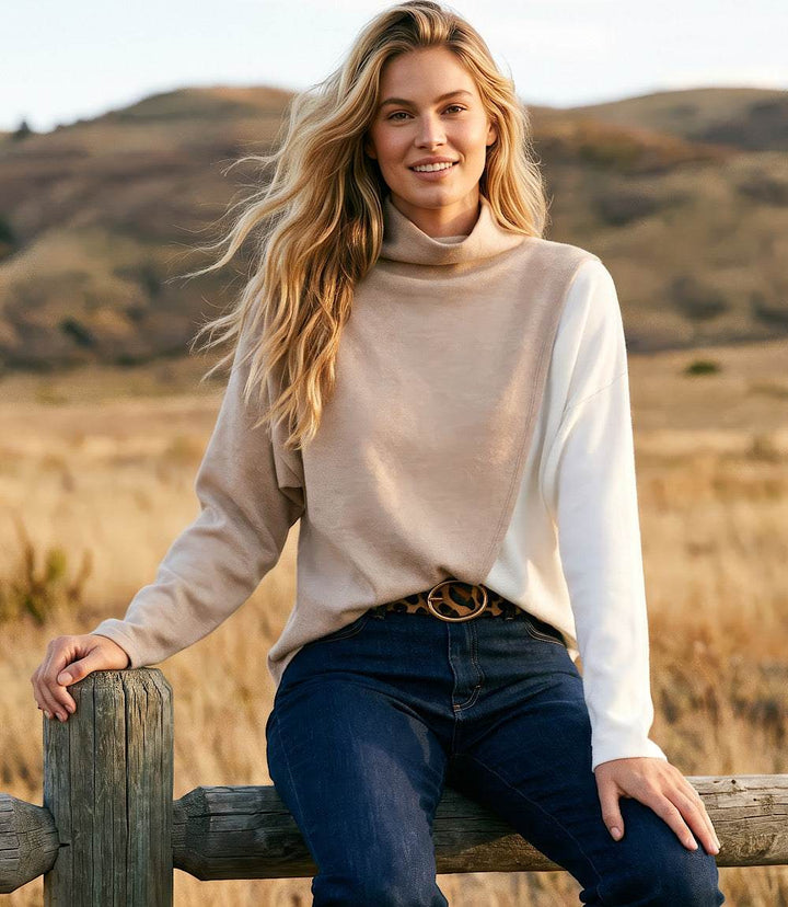 Crossover Colorblock Top