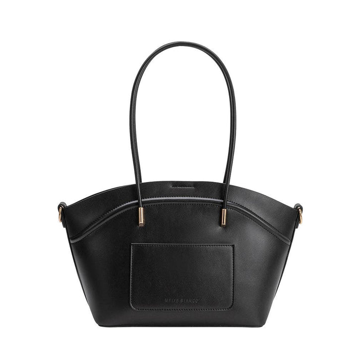 Hazel Black Recycled Vegan Leather Tote Bag
