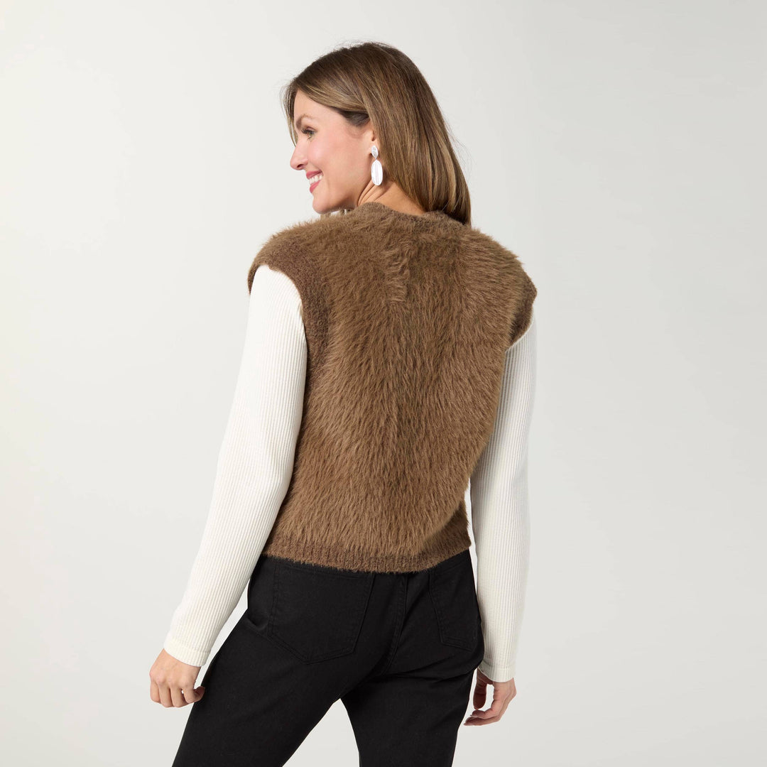 Jordanna Brushed Knit Vest-Fall