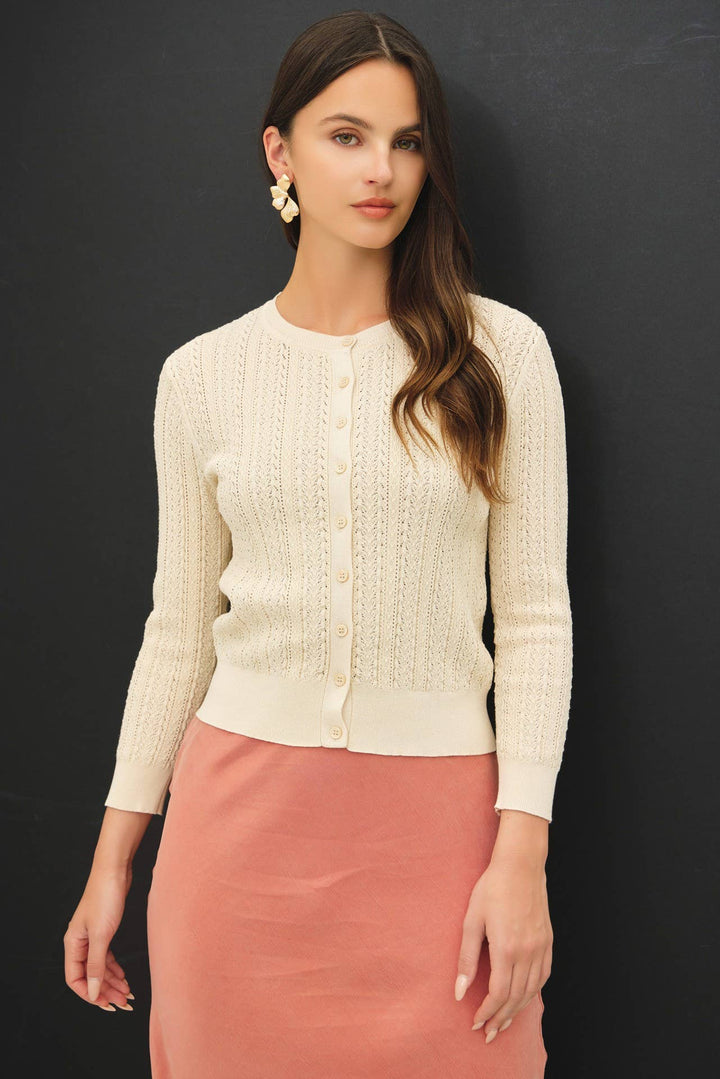 Classic Pointelle Cardigan