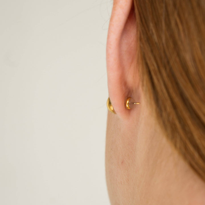 Waterproof Gold Mini Button Studs