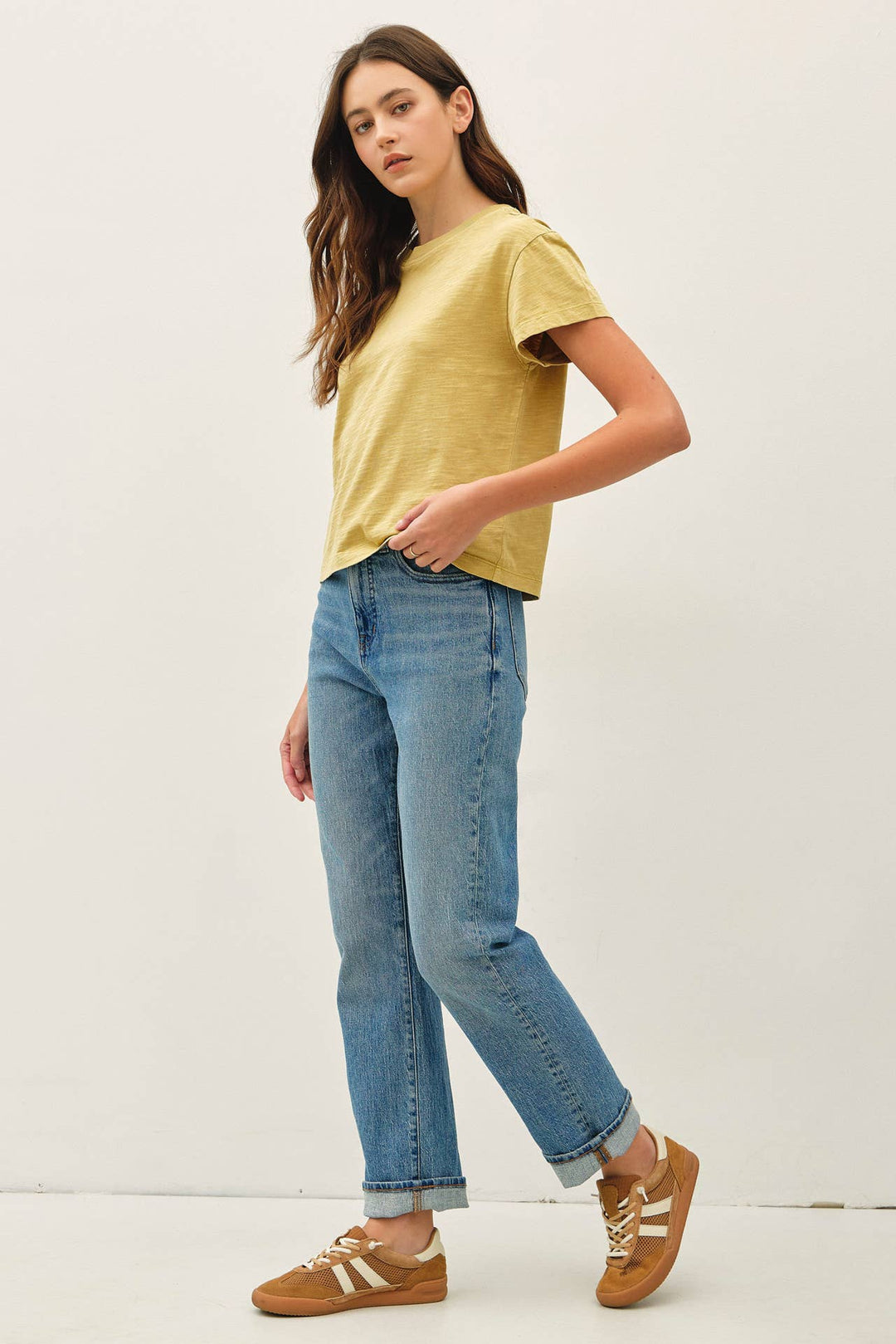 Garment Dyed Cotton Slub Short Sleeve Tee