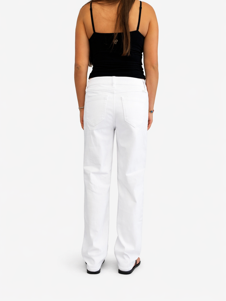 Petite 28" Eco-Friendly Wide Leg Jeans in White