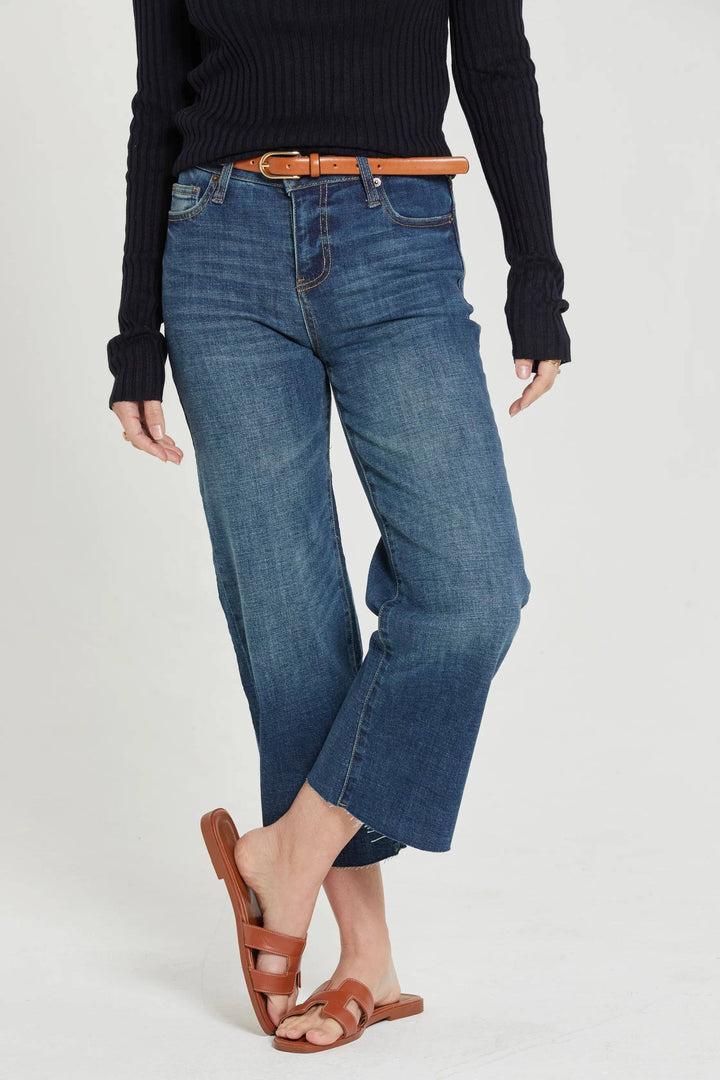Aberdeen Ankle Crop High Rise Jean, Dark Aged Vintage, 24.5”