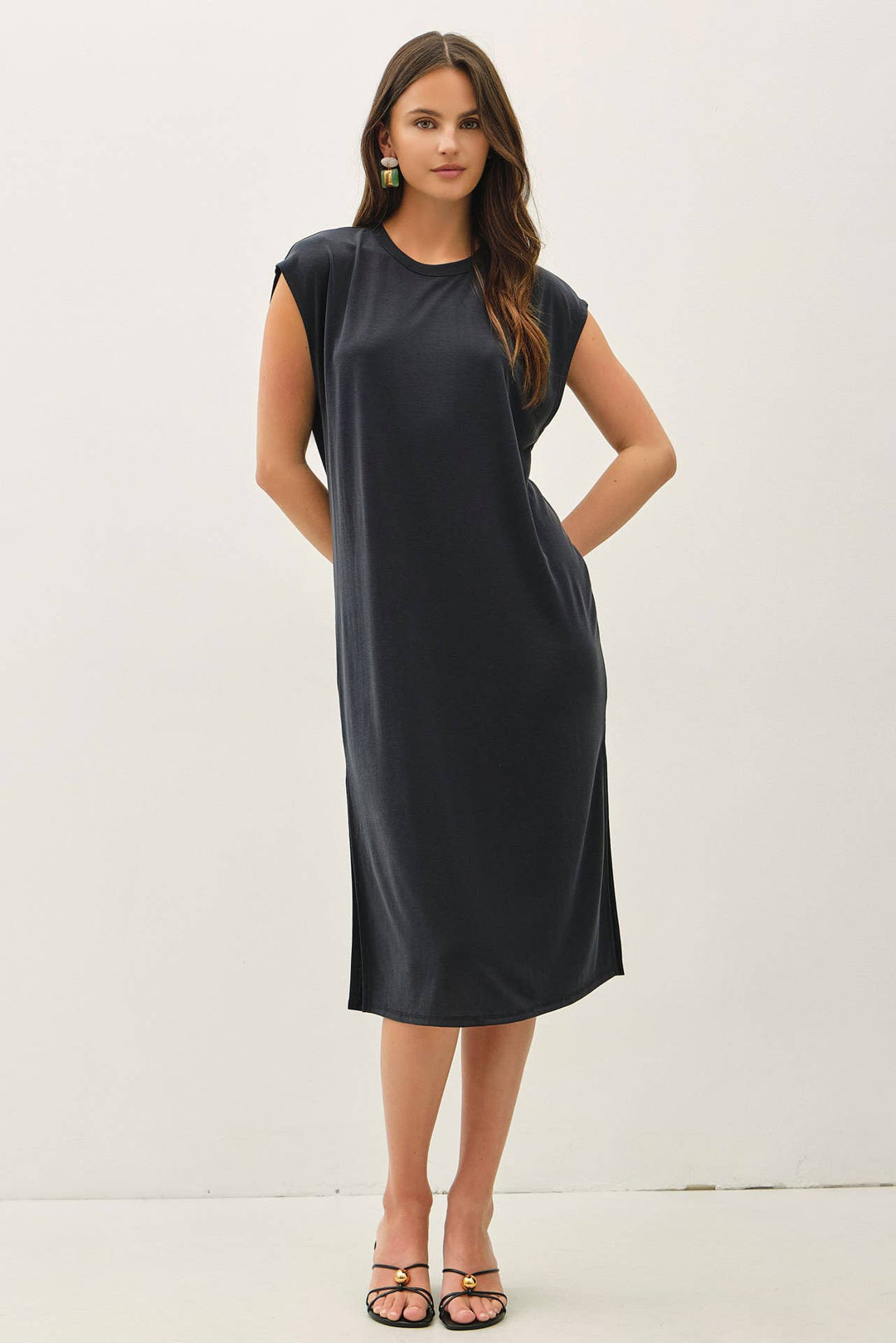 Modal Cap Sleeve Midi Dress